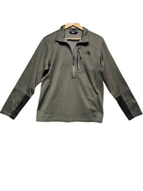 The North Face Canyonlands Half Zip Fleece Pullover Men's Heather Grey Black Che